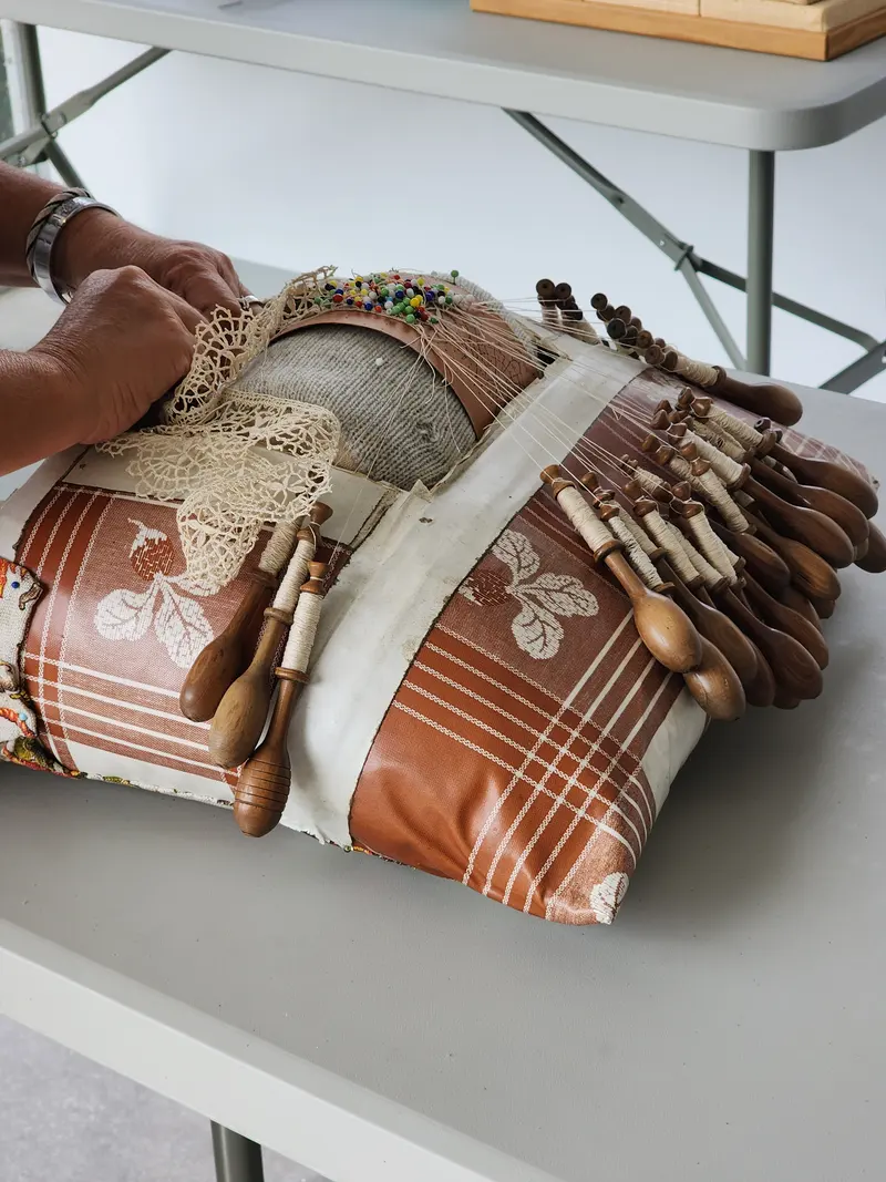Carreau de dentelle au musée des manufactures de dentelle à Retournac