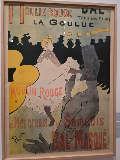 exposition temporaire sur les affiches; la goulue