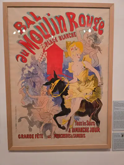 exposition temporaire sur les affiches: moulin rouge