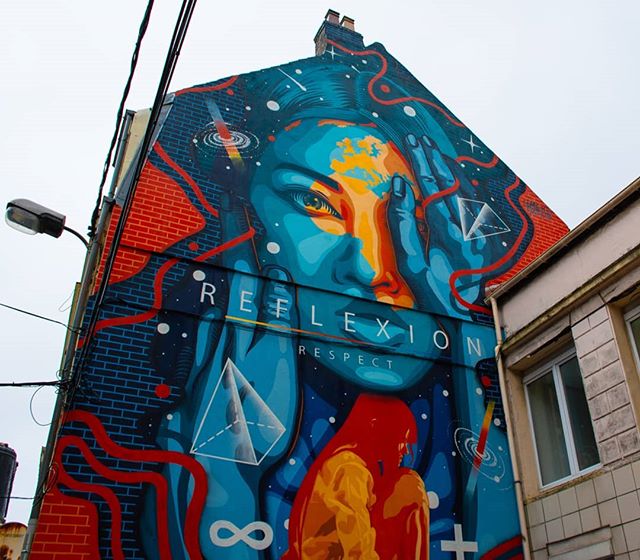Oeuvre reflexion street art boulogne
