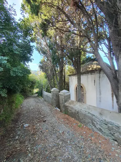 Chemin près d'un tombeau