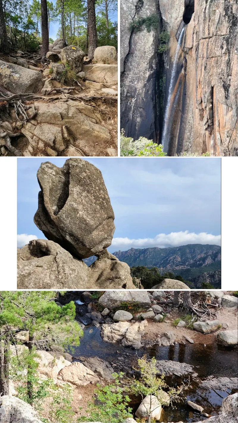 Paysages de la balade pour aller à la Piscia di Gallu