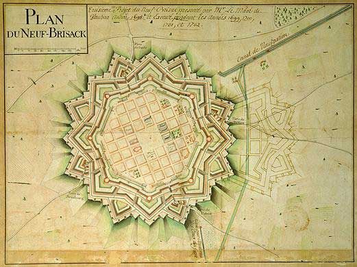 Plan de Neuf-Brisach par Vauban