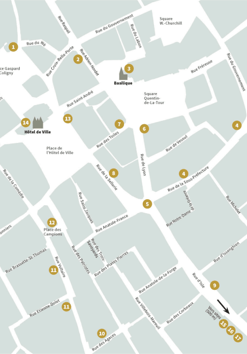 Plan avec les points art déco