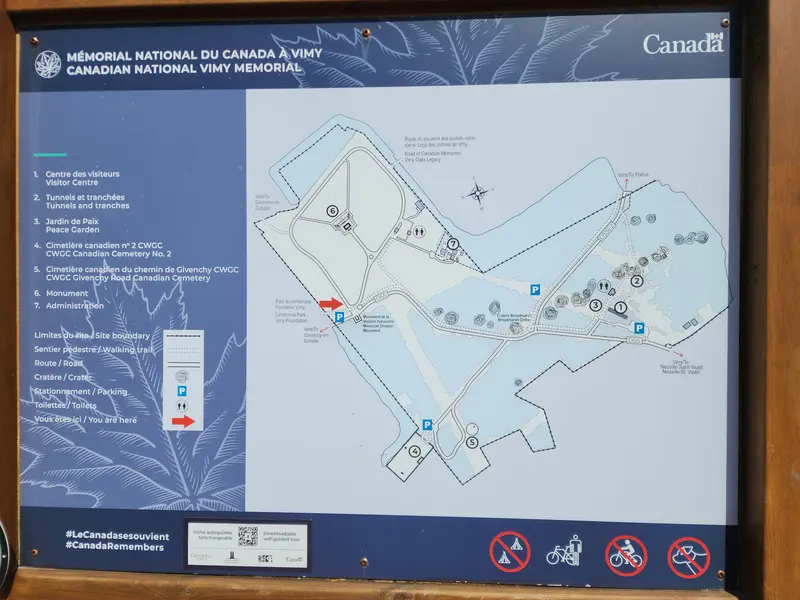 plan du site de Vimy