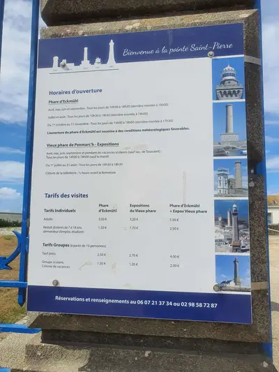 Panneau touristique pointe Sainte Pierre en Bretagne