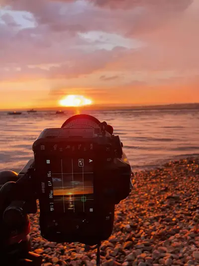 Prise vue reflex coucher soleil