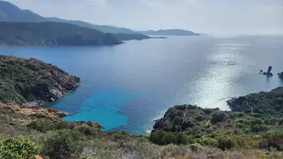 Vue pendant la randonnée du Capo Rosso