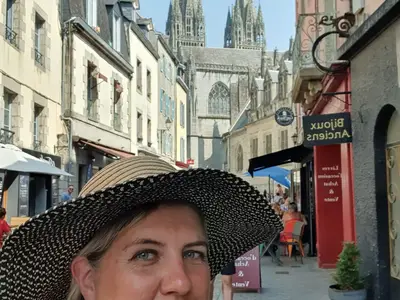 Rue piétonne à Quimper