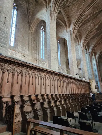 Choeur liturgique avec stalles dans l'abbaye de la Chaise-Dieu