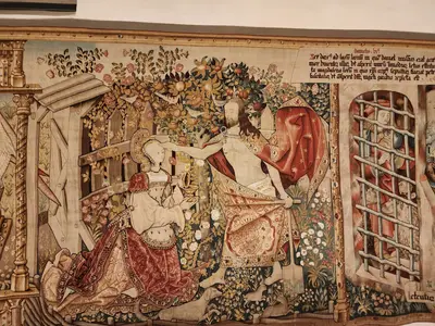 Tapisserie dans la chapelle des Pénitents