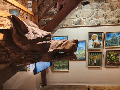 Bête du Gévaudan dans la Tour des Anglais à Saugues