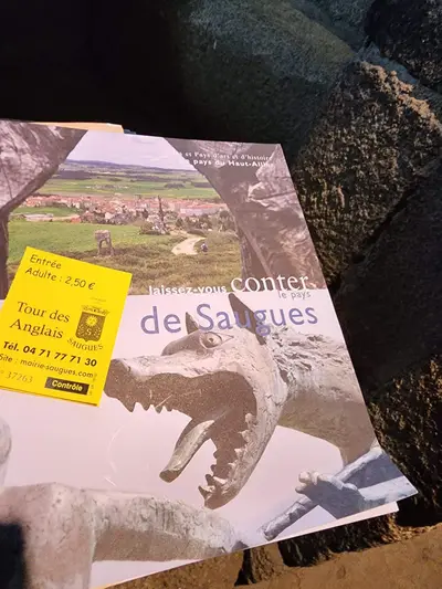 Ticket d'entrée pour la tour des Anglais àSaugues