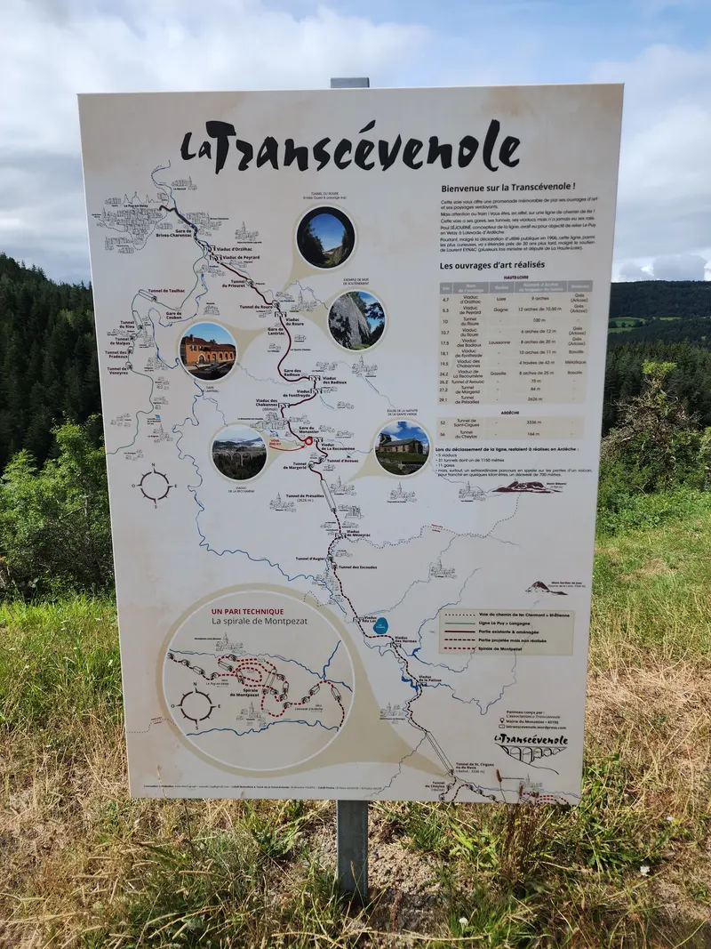 Panneau du parcours prévu pour la Transeévenole