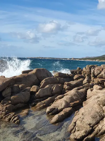 Vagues frappant les rochers