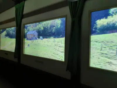 Animation volcan express vitres