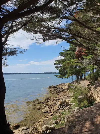 Vue de la mer depuis l'île aux Moines